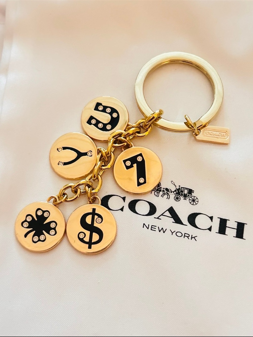 NWOT Coach Y2K Lucky Charm Keychain/ Bag Charm - Picture 11 of 11